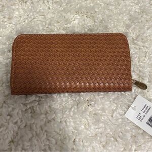 Woven Tan Wallet, New with Tags